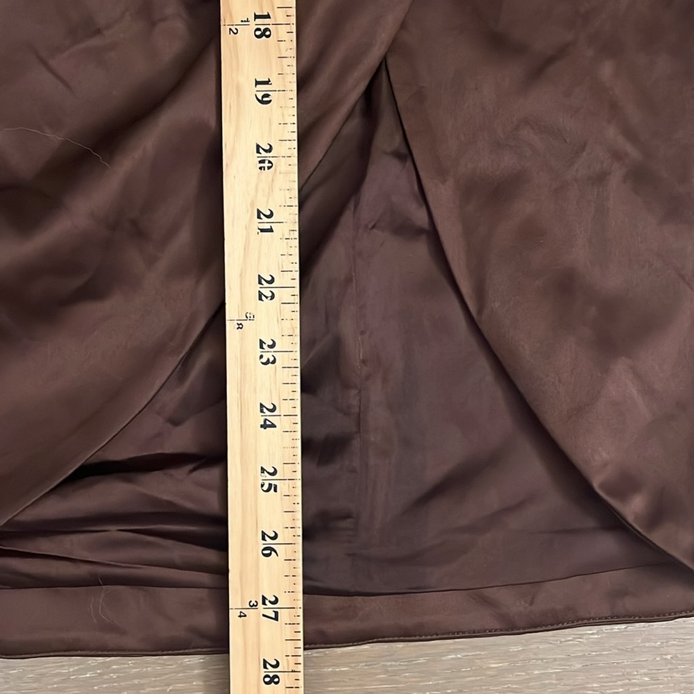 House of CB Faye Chocolate Satin Corset Midi Dress | M - Picture 14 of 14